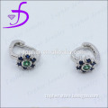 925 sterling silver gemstone jewelry flower shape ring type earring for girl